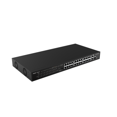 24-Port 10/100 Mbps with 2-Port Gigabit Rackmount PoE Switch (Reyee) | RG-ES126S-P V2