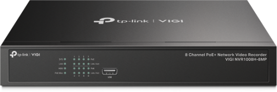 VIGI NVR1008H-8MP | VIGI 8 Channel PoE+ Network Video Recorder